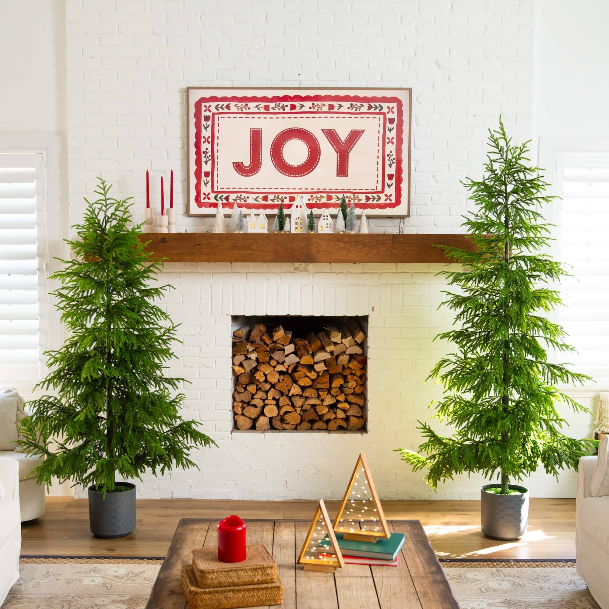 8ft. Unlit Norfolk Island Pine Real Touch Artificial Christmas Tree
